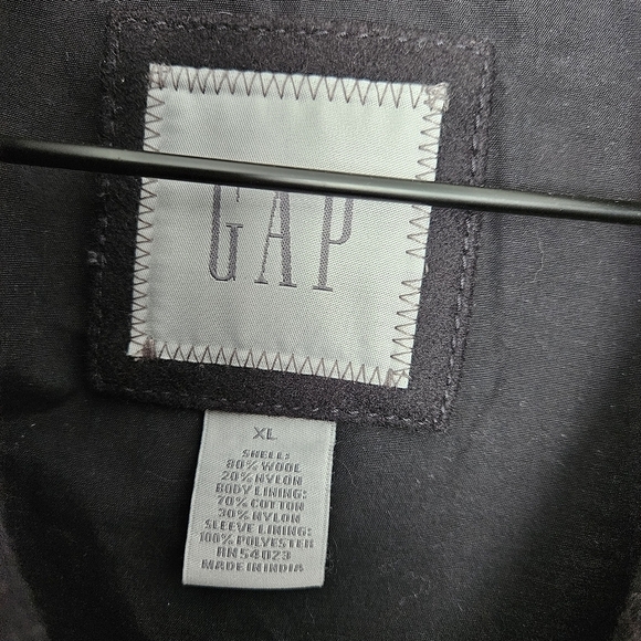 GAP men's black wool blend peacoat size XL - Picture 5 of 13